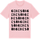 Pink Cotton t-shirt med Genesön ordlek t-shirt