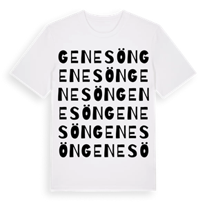 Genesön ordlek t-shirt – ekologisk bomull t-shirt från Pinshirt