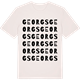 Vintage White t-shirt med Georgs ordlek t-shirt