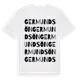 White t-shirt med Germundsön ordlek t-shirt