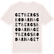 Vintage White t-shirt med Getbergsbodarna ordlek t-shirt