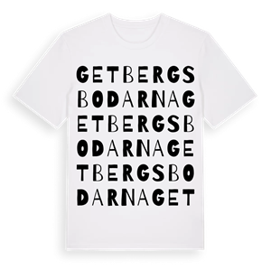 Getbergsbodarna ordlek t-shirt – ekologisk bomull t-shirt från Pinshirt
