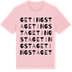 Pink Cotton t-shirt med Getingsta ordlek t-shirt