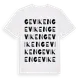 White t-shirt med Geviken ordlek t-shirt