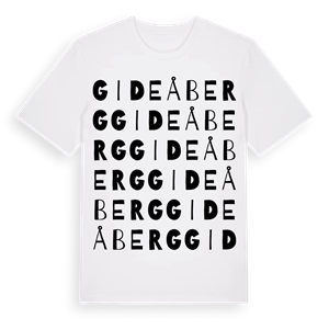 Gideåberg ordlek t-shirt – ekologisk bomull t-shirt från Pinshirt