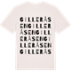 Vintage White t-shirt med Gilleråsen ordlek t-shirt