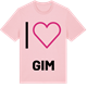 Pink Cotton t-shirt med Jag älskar Gim t-shirt stort tryck