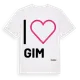 White t-shirt med Jag älskar Gim t-shirt stort tryck