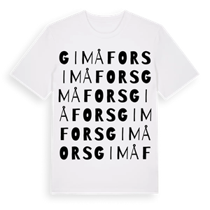 Gimåfors ordlek t-shirt – ekologisk bomull t-shirt från Pinshirt