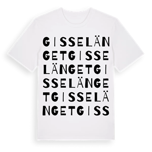 Gisselänget ordlek t-shirt – ekologisk bomull t-shirt från Pinshirt