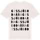 Vintage White t-shirt med Gissjöbodarna ordlek t-shirt