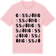 Pink Cotton t-shirt med Gissjön ordlek t-shirt