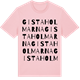 Pink Cotton t-shirt med Gistaholmarna ordlek t-shirt