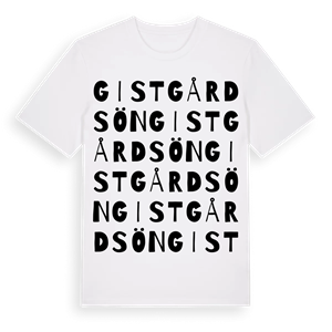 Gistgårdsön ordlek t-shirt – ekologisk bomull t-shirt från Pinshirt