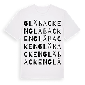 Gläbacken ordlek t-shirt – ekologisk bomull t-shirt från Pinshirt