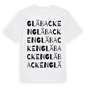 Gläbacken ordlek t-shirt – ekologisk bomull t-shirt från Pinshirt