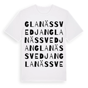 Glanässvedjan ordlek t-shirt – ekologisk bomull t-shirt från Pinshirt