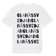 White t-shirt med Glanässvedjan ordlek t-shirt
