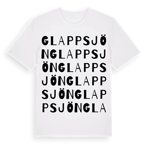 Glappsjön ordlek t-shirt – ekologisk bomull t-shirt från Pinshirt