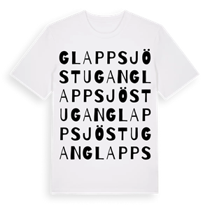 Glappsjöstugan ordlek t-shirt – ekologisk bomull t-shirt från Pinshirt