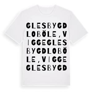 Glesbygd Loböle, Vigge ordlek t-shirt – ekologisk bomull t-shirt från Pinshirt