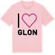 Pink Cotton t-shirt med Jag älskar Glon t-shirt stort tryck
