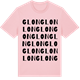 Pink Cotton t-shirt med Glon ordlek t-shirt