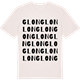 Vintage White t-shirt med Glon ordlek t-shirt