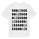 White t-shirt med Godberg ordlek t-shirt