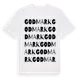 White t-shirt med Godmark ordlek t-shirt
