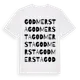 White t-shirt med Godmersta ordlek t-shirt