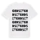 White t-shirt med Godset ordlek t-shirt