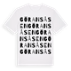 White t-shirt med Göransåsen ordlek t-shirt