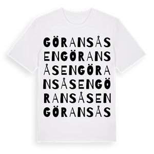 Göransåsen ordlek t-shirt – ekologisk bomull t-shirt från Pinshirt
