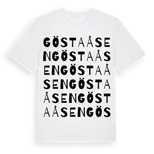 Göstaåsen ordlek t-shirt – ekologisk bomull t-shirt från Pinshirt