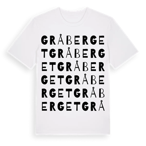 Gråberget ordlek t-shirt – ekologisk bomull t-shirt från Pinshirt