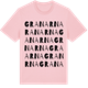 Pink Cotton t-shirt med Granarna ordlek t-shirt