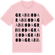 Pink Cotton t-shirt med Granboda ordlek t-shirt