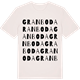 Vintage White t-shirt med Granboda ordlek t-shirt