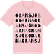 Pink Cotton t-shirt med Gransjöbodarna ordlek t-shirt
