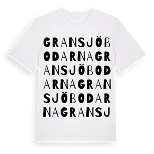 Gransjöbodarna ordlek t-shirt – ekologisk bomull t-shirt från Pinshirt