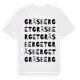 White t-shirt med Gräsberget ordlek t-shirt