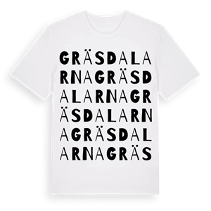 Gräsdalarna ordlek t-shirt – ekologisk bomull t-shirt från Pinshirt