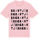 Pink Cotton t-shirt med Gravtjärn ordlek t-shirt