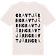Vintage White t-shirt med Gravtjärn ordlek t-shirt