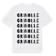 White t-shirt med Grinolle ordlek t-shirt