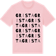 Pink Cotton t-shirt med Grista ordlek t-shirt