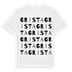 White t-shirt med Grista ordlek t-shirt