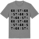 Mid Heather Gray t-shirt med Grista ordlek t-shirt