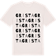 Vintage White t-shirt med Grista ordlek t-shirt